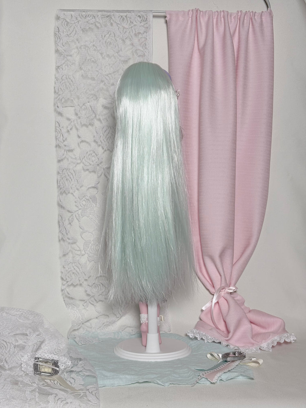 𑣲-Unique custom doll(one-of-a-kind):ᴾⁱⁿᵏⁱᵉ ᵐⁱⁿᵗ⁻ᵇˡᵘᵉ ʰᵃⁱʳ ᵈᵒˡˡʸ