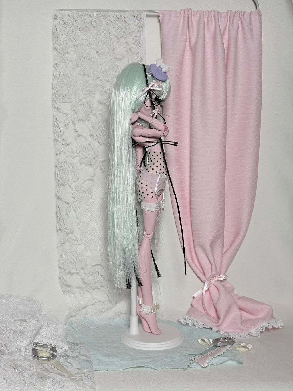 𑣲-Unique custom doll(one-of-a-kind):ᴾⁱⁿᵏⁱᵉ ᵐⁱⁿᵗ⁻ᵇˡᵘᵉ ʰᵃⁱʳ ᵈᵒˡˡʸ