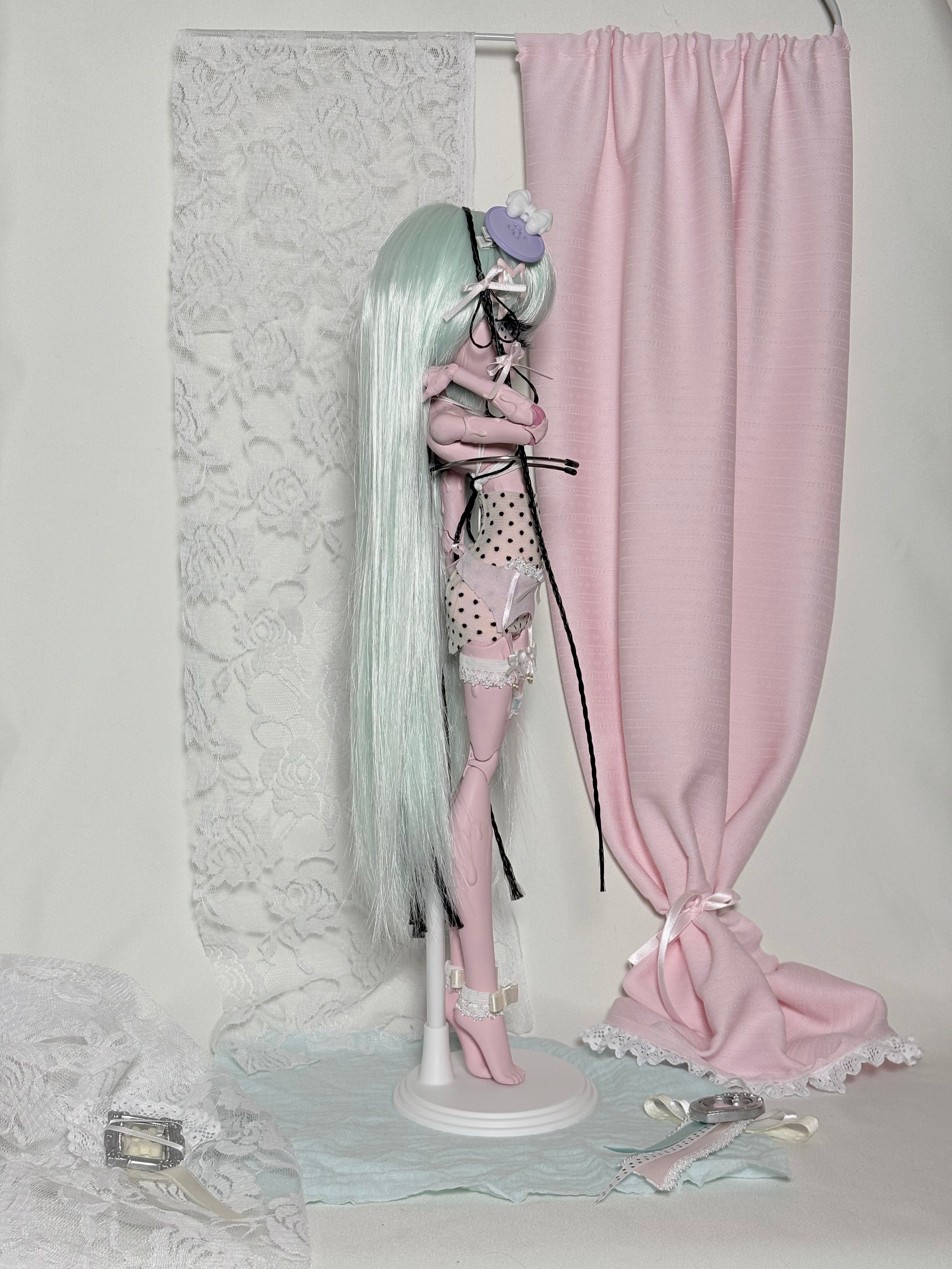 𑣲-Unique custom doll(one-of-a-kind):ᴾⁱⁿᵏⁱᵉ ᵐⁱⁿᵗ⁻ᵇˡᵘᵉ ʰᵃⁱʳ ᵈᵒˡˡʸ