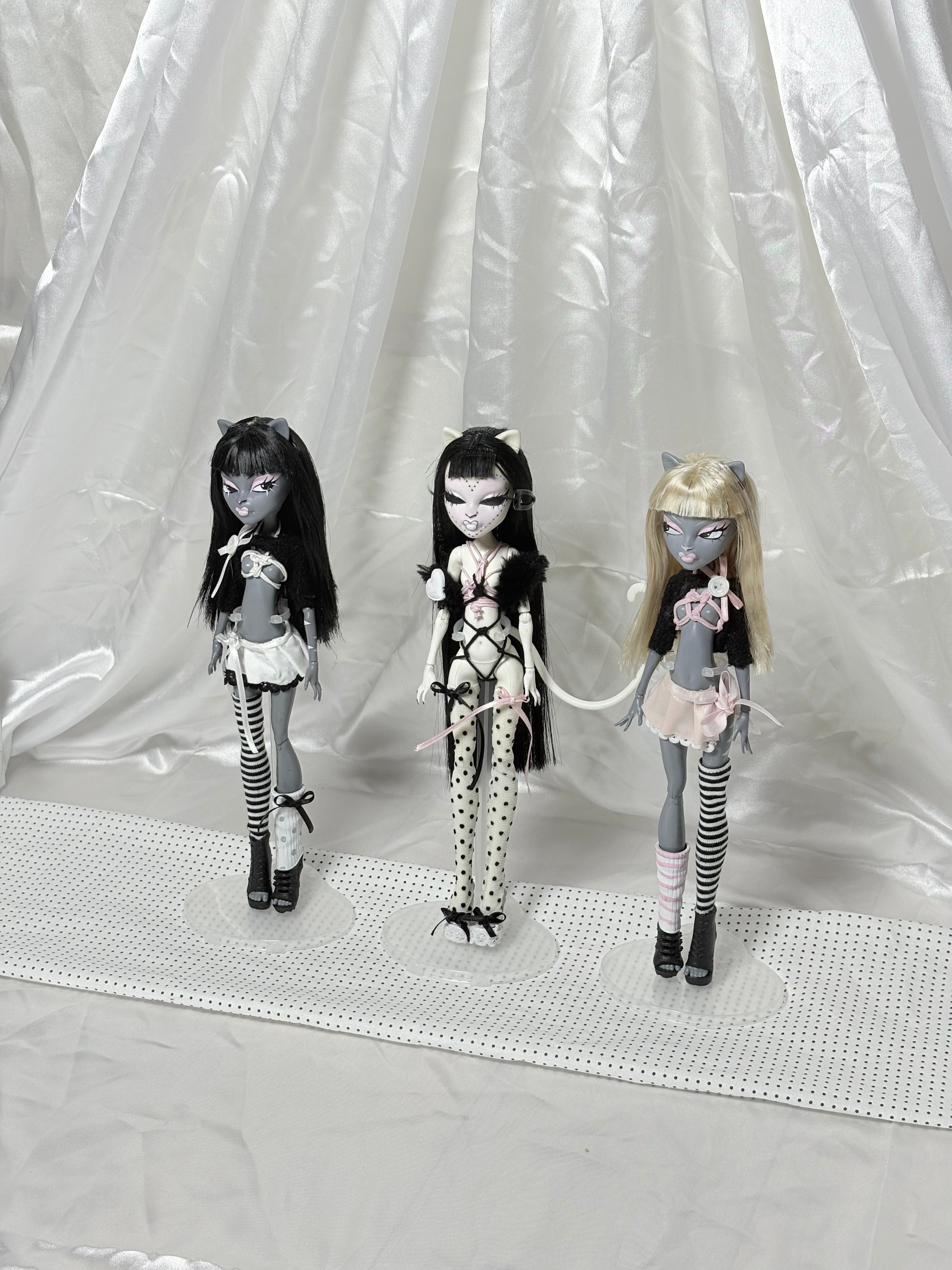 𑣲-Unique custom doll (one-of-a-kind piece): Shibari cats dolls trio