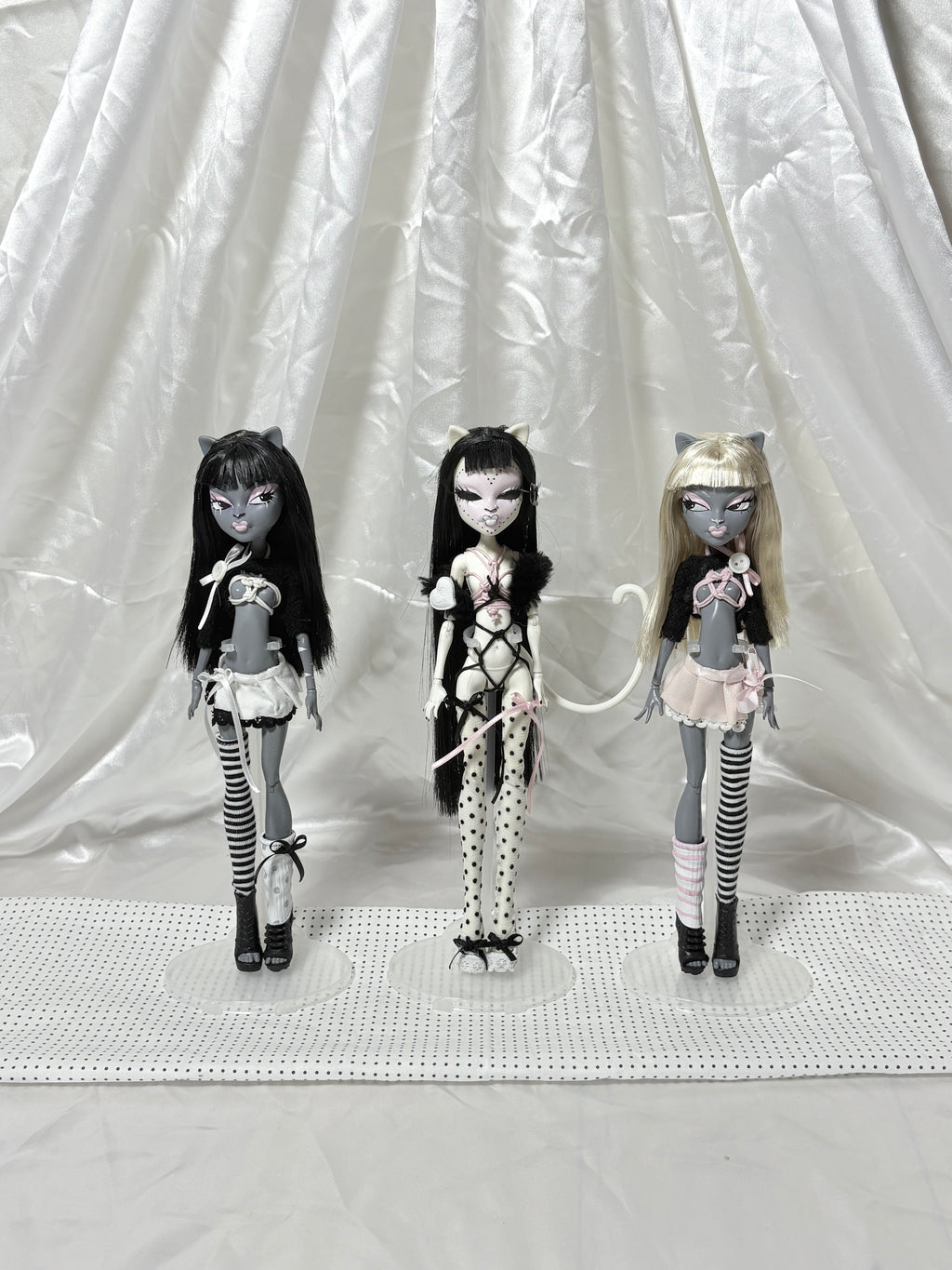 𑣲-Unique custom doll (one-of-a-kind piece): Shibari cats dolls trio