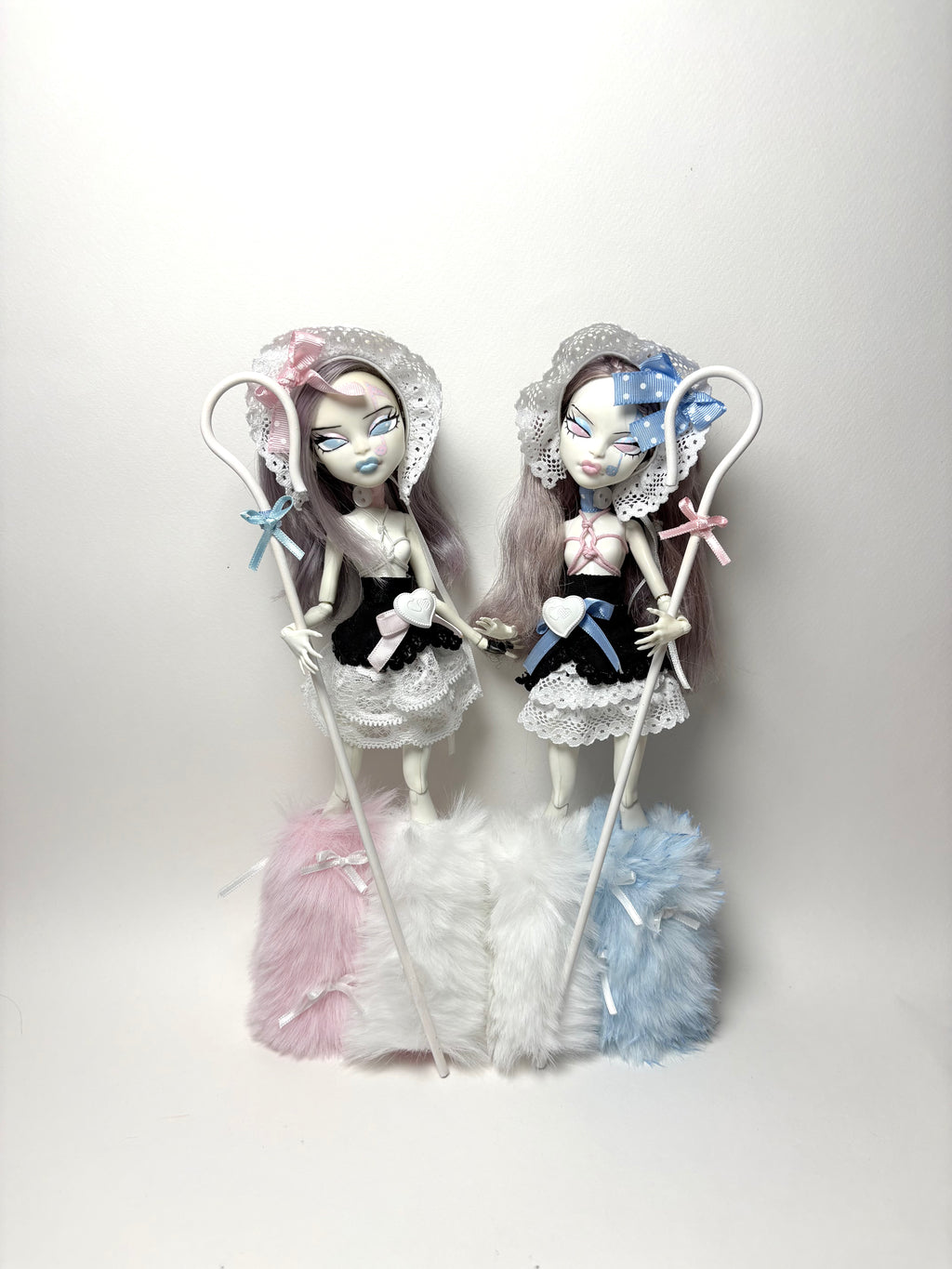 𑣲Unique (OOAK) custom doll : Little Bo Peep twins